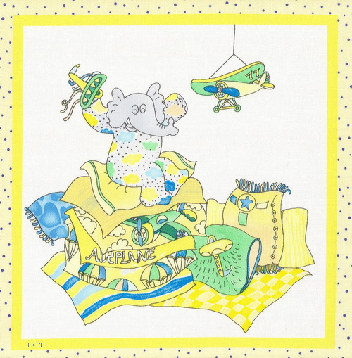 Pillow Trunks Elephant Panels Yellow